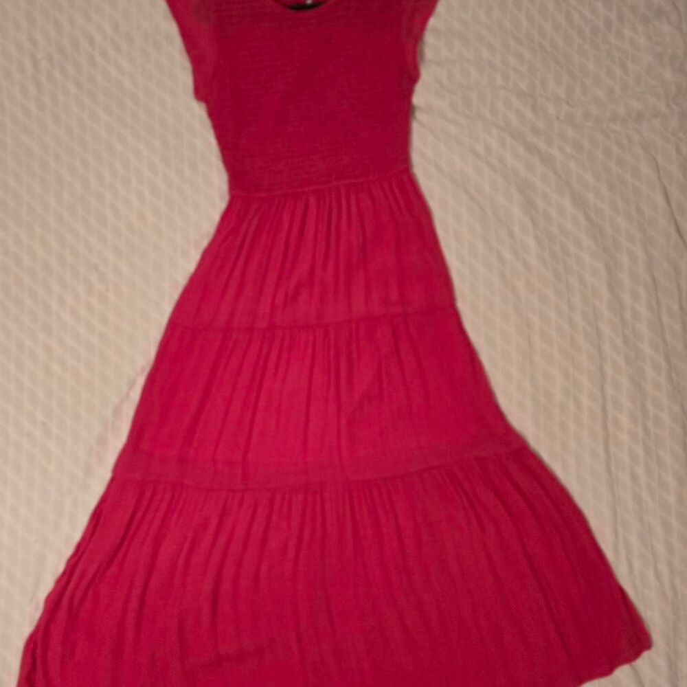 Blu-pepper Women's Pink and Red Dress